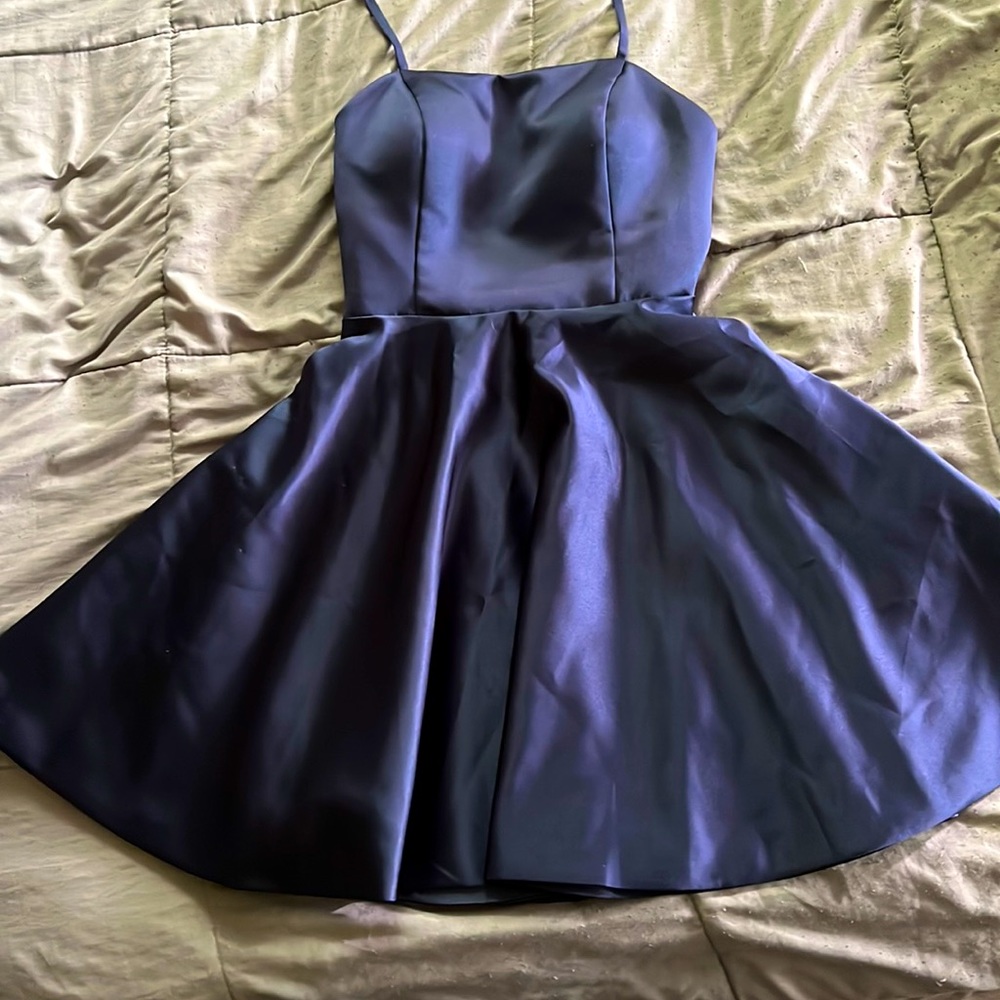 Navy blue mini dress